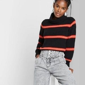 Striped Turtleneck Sweater